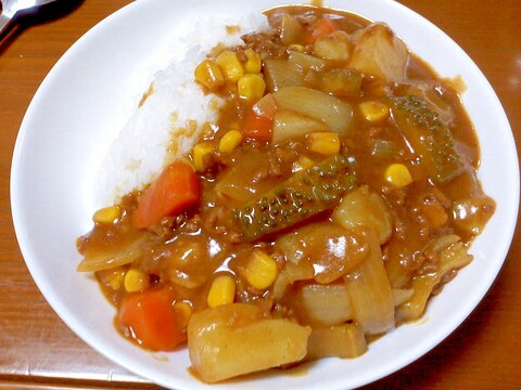 合いびき肉とゴーヤのカレー